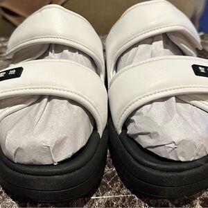 White Double Strap Sandals Seichi